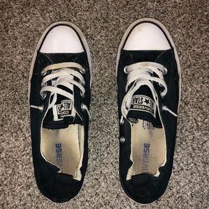 black slip-on converse